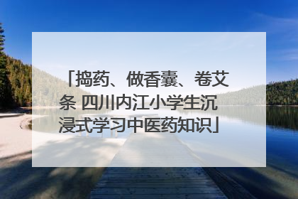 捣药、做香囊、卷艾条 四川内江小学生沉浸式学习中医药知识